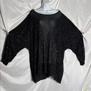 SHEIN Sheer black constellation top